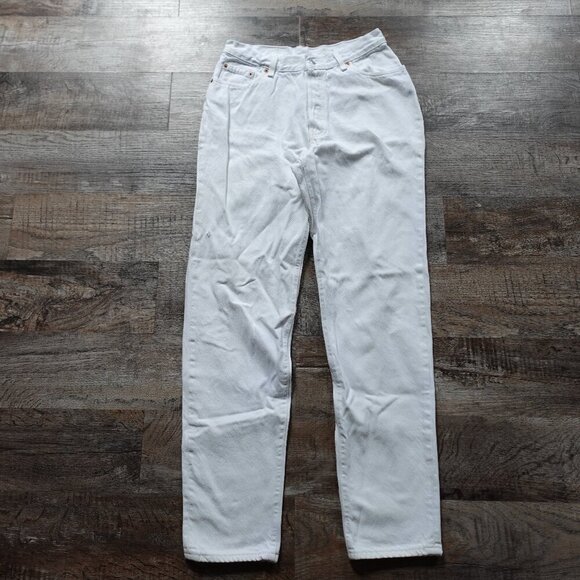 Vintage Levi's jeans 501 Original fit women's 13 white denim - Picture 1 of 16